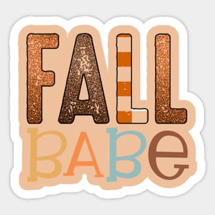 Fall babe Sticker